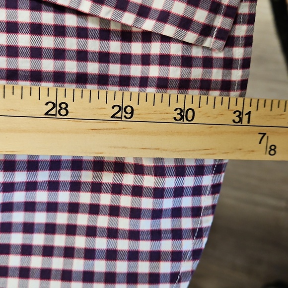 Peter Millar 100% Cotton Mens Long Sleeve Plaid Dress Shirt Size Medium - Picture 10 of 11